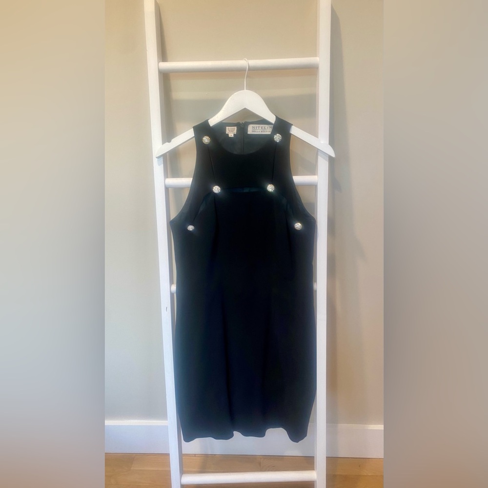 Vintage - Niteline Della Roufogali Black Dress - Size 8